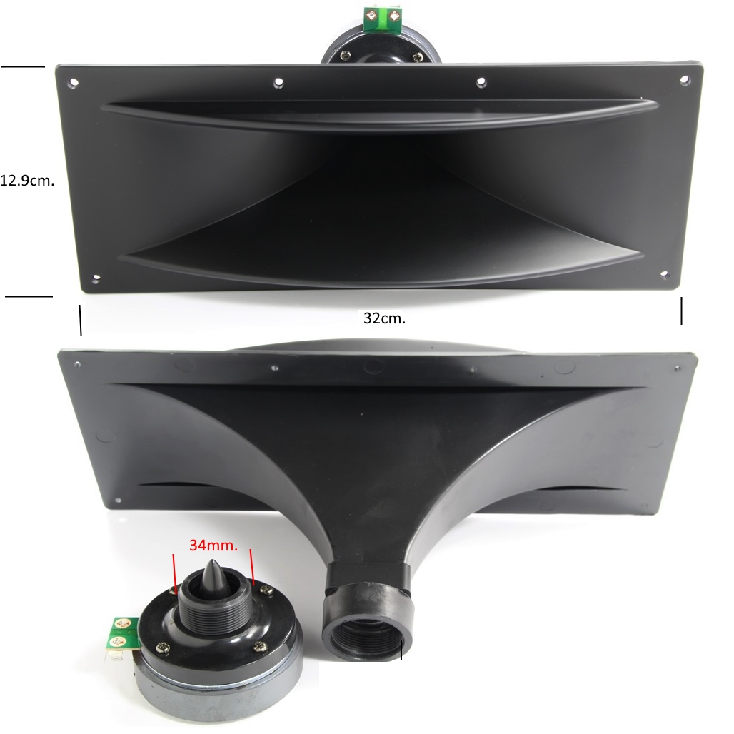 Високочестотен говорител хорна DBS F18 8ohm. 32x12.9cm.