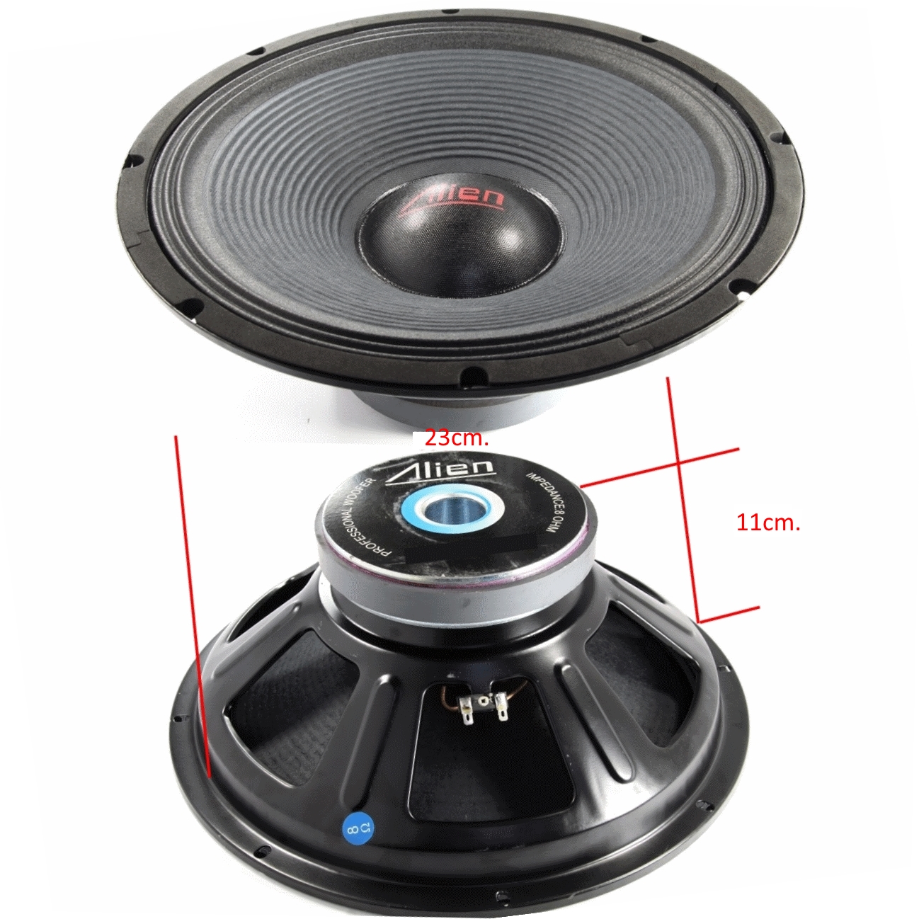 Нискочестотен говорител, AN-0810,10",25cm.,8ohm.