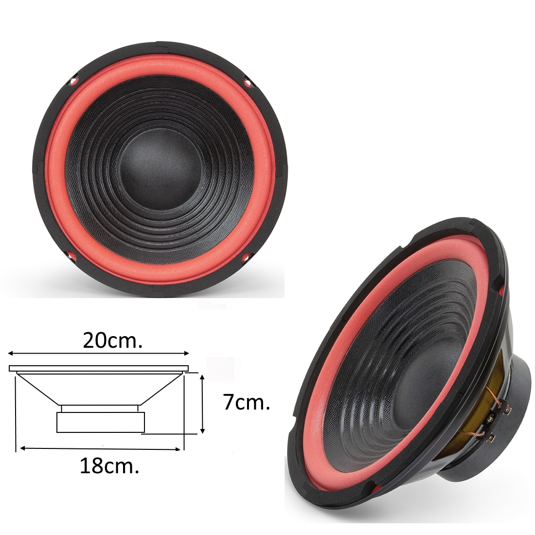 Нискочестотен басов говорител 8" 4ohm. RED