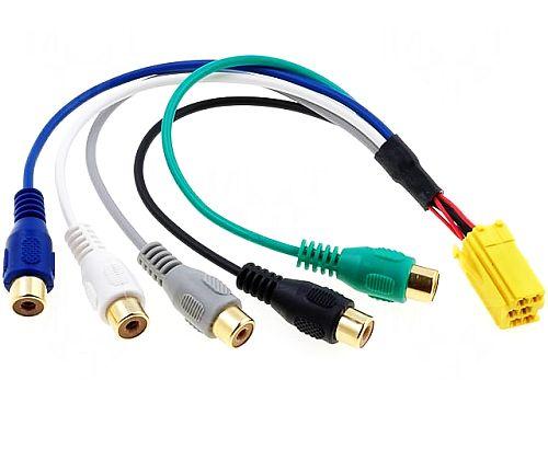 Конектор букса за авто-радио MINI ISO-5RCA