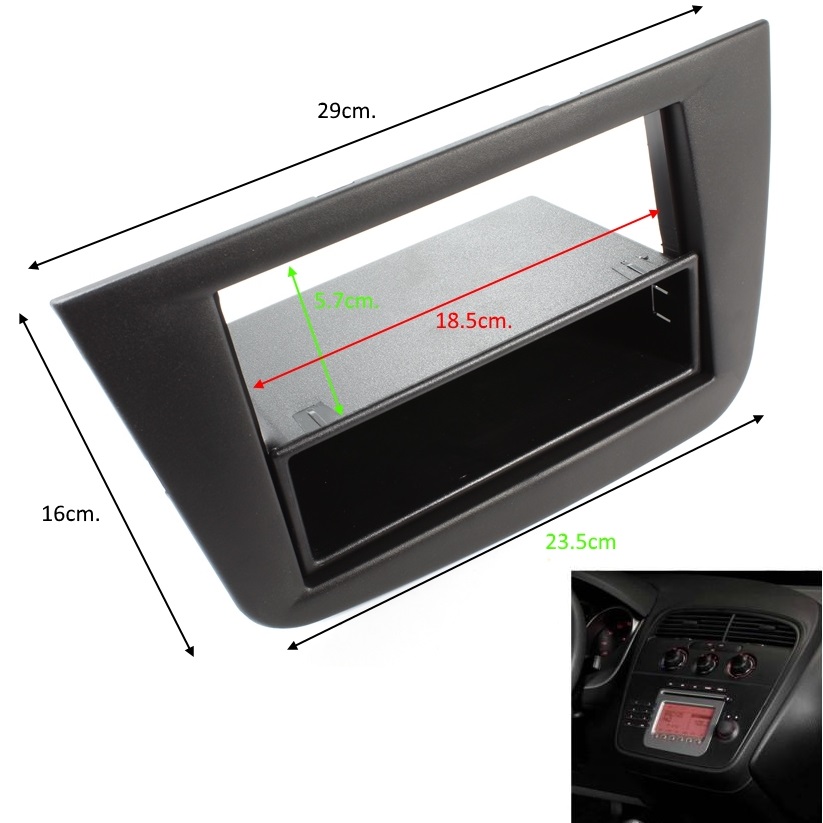 Рамка за радио и медия SEAT, ALTEA/XL 5P, TOLEDO III 5P, черна