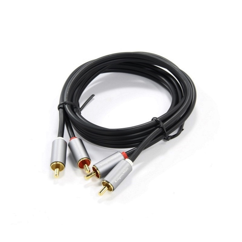 Кабел 2RCA/2RCA 1m. KRUGER&MATZ BASIC