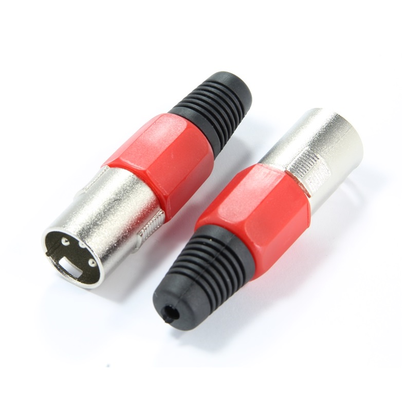 Канон букса за микрофон PRO червен мъжки XLR
