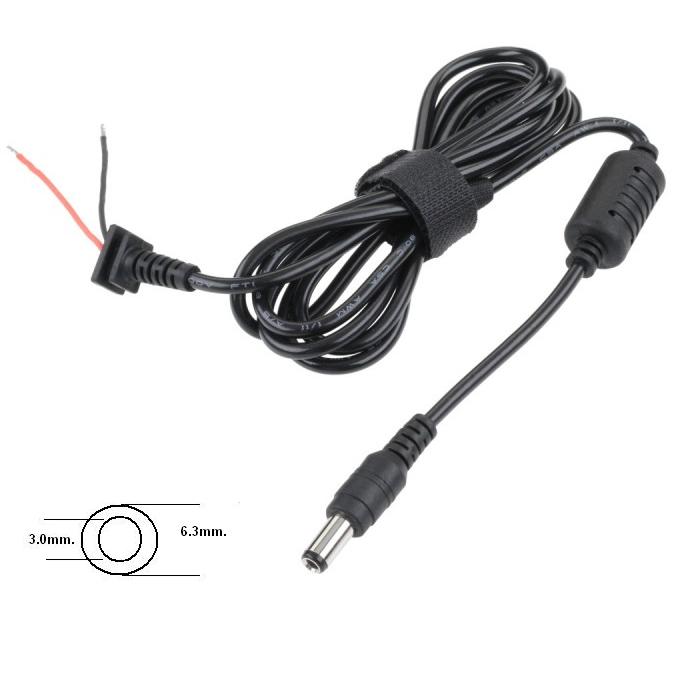Букса за захранване на лаптоп с кабел DC 6.3/3.0mm. 15V 4A