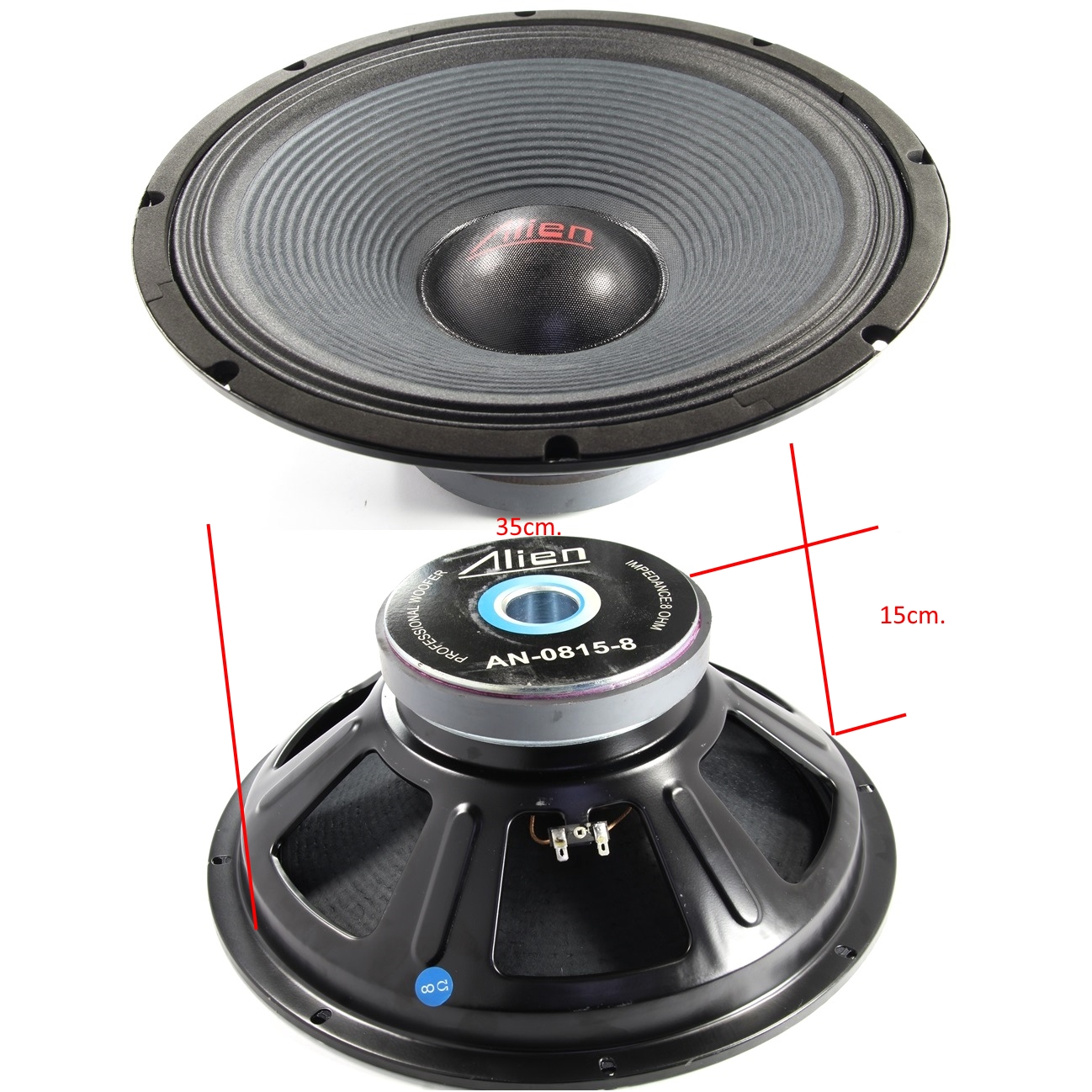 Нискочестотен говорител AN 0815, 15", 38cm., 8ohm.