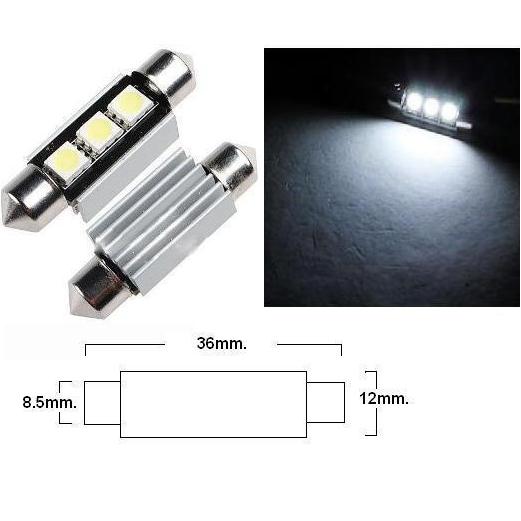 Светодиодна крушка авто C5W 36mm. 3X5050 CAN