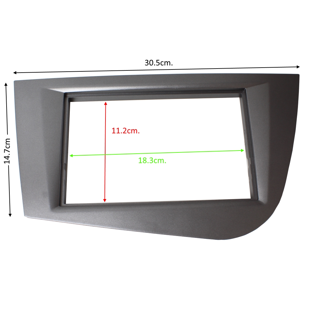 Рамка, адаптер за мутимедия SEAT LEON II,2DIN, графит