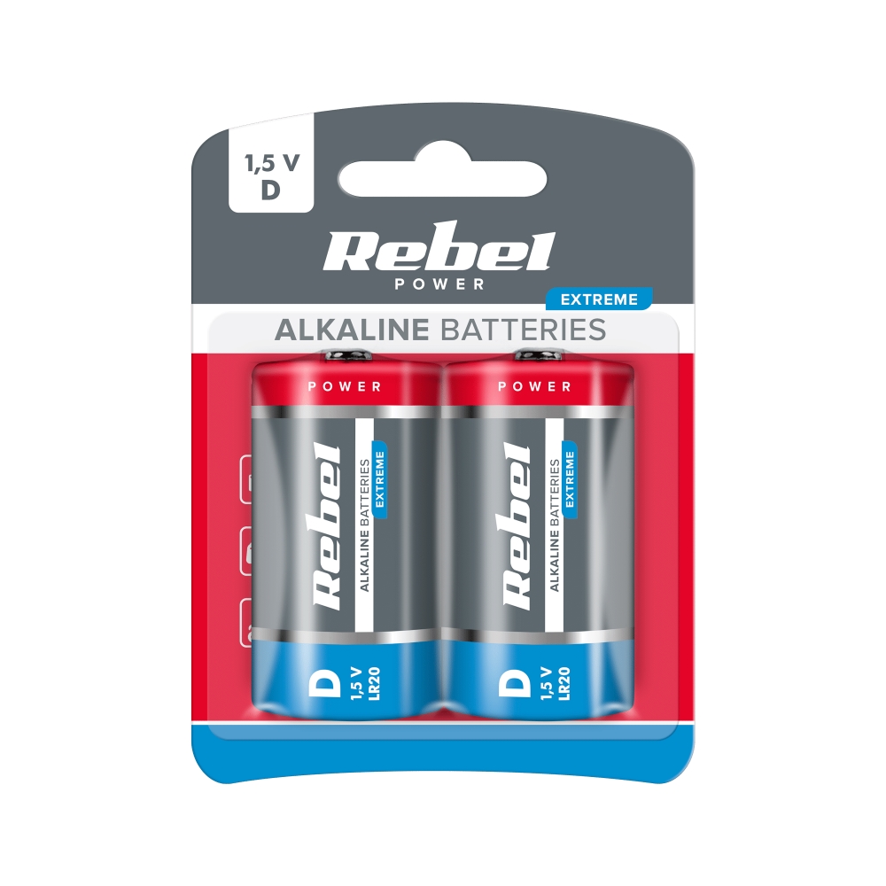 Алкална батерия R20 REBEL EXTREME 1бр.
