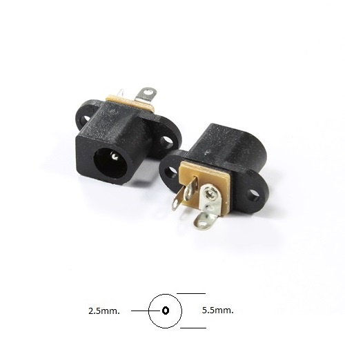 Гнездо за захранване 2.5/5.5mm. за панел