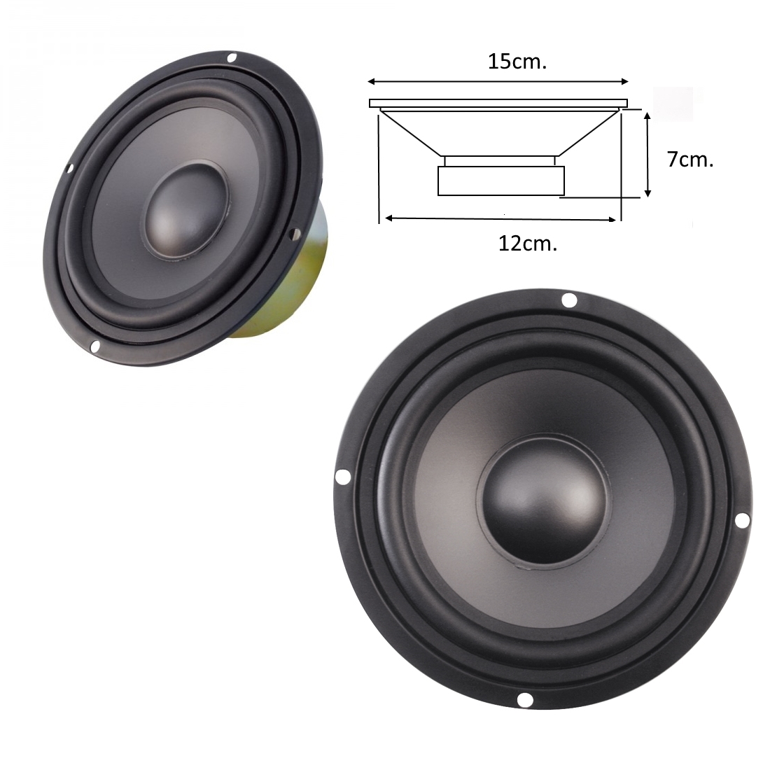 Нискочестотен басов говорител 15cm 8ohm. MEDIA